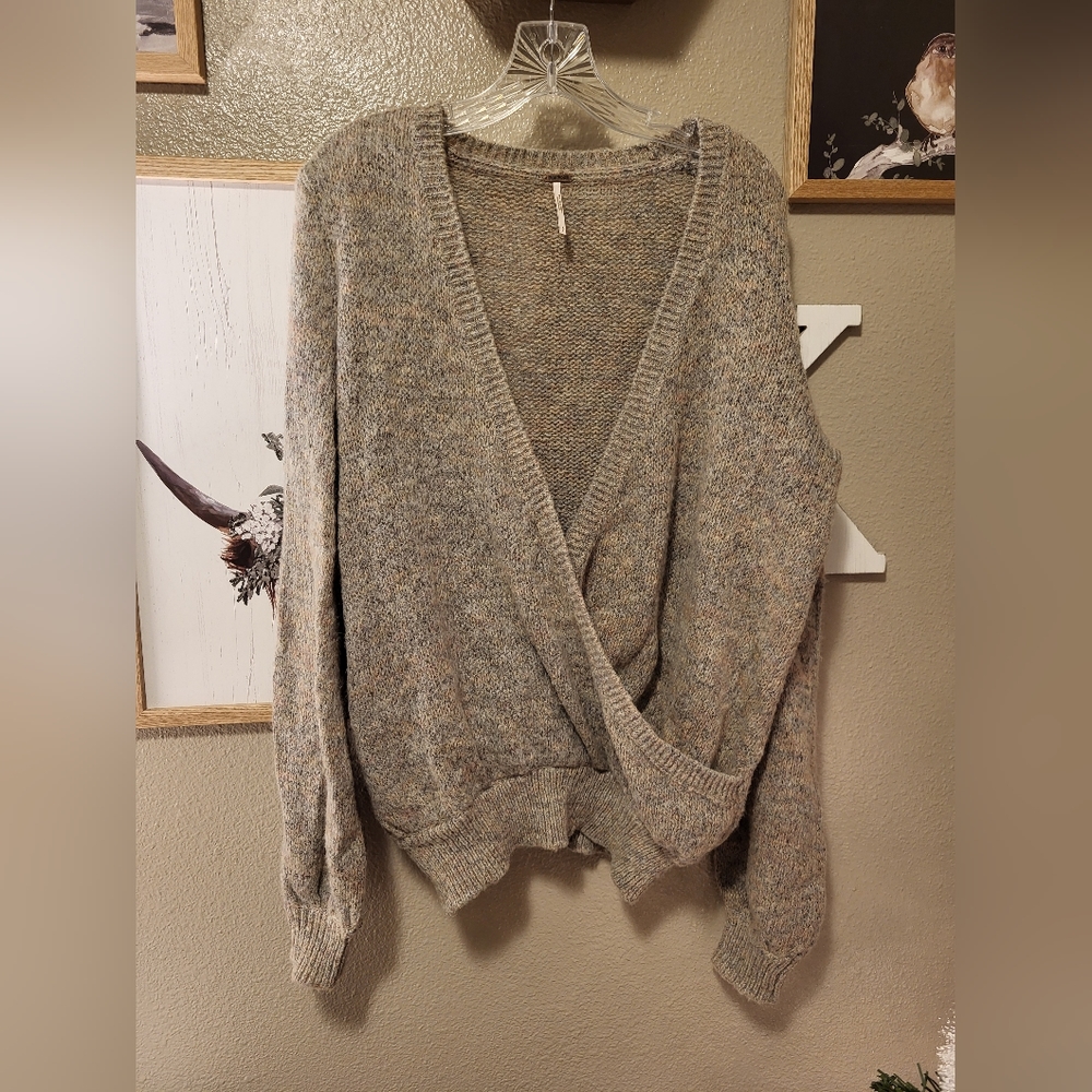 Free People Cross Design Sweater in size small
